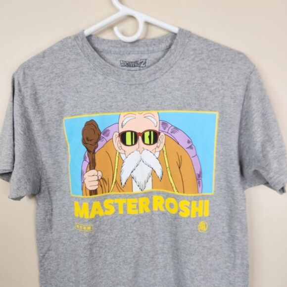 DragonBall Z Mens Short Sleeve Heather Gray Master Roshi Print Tee Size Small - Picture 3 of 5
